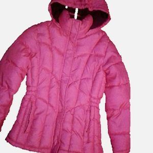 Pink rain coat sweater